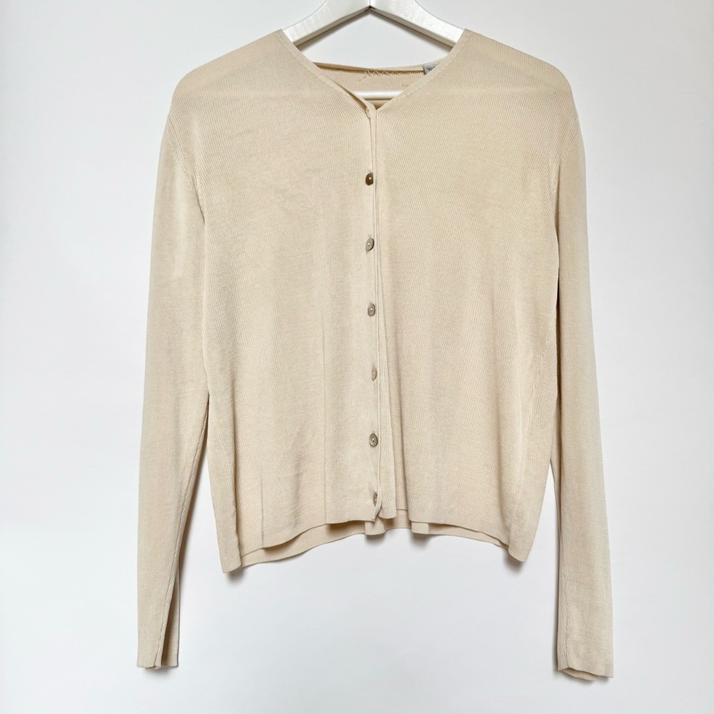 Vintage Cream Button-Up Cardigan